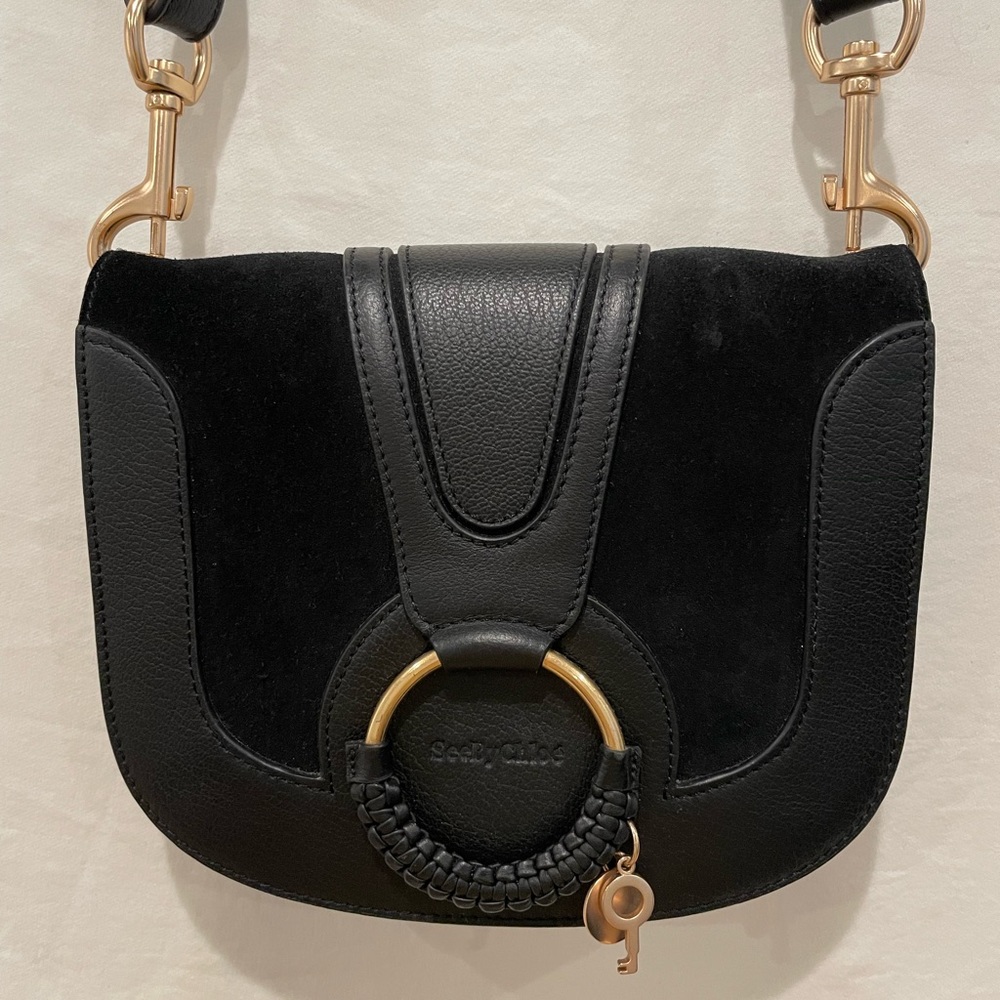 See by Chloe Hana suede and leather black bag LIKE NEW